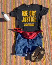 Load image into Gallery viewer, 'We Cry Justice' Unisex Short Sleeve Tee - Black