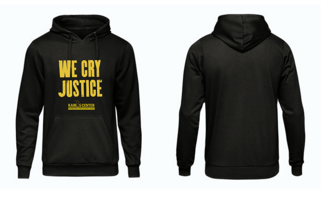 'We Cry Justice' Unisex Hoodie - Black