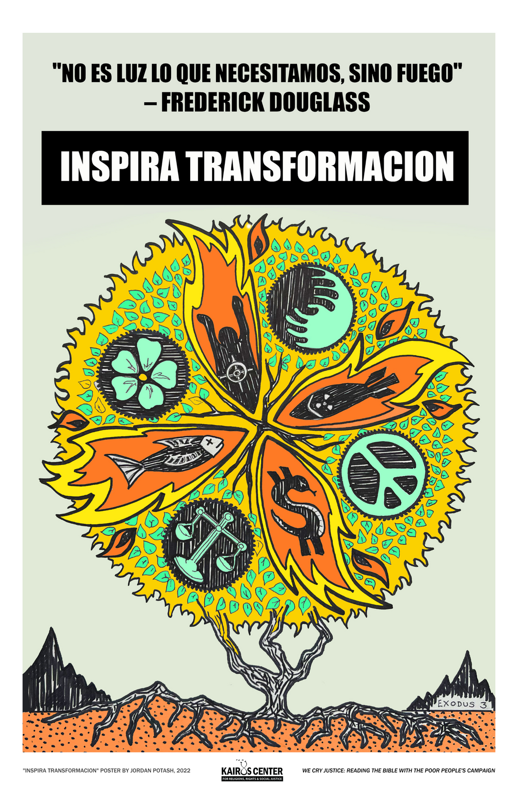 'Inspira Transformacion' - poster by Jordan Potash