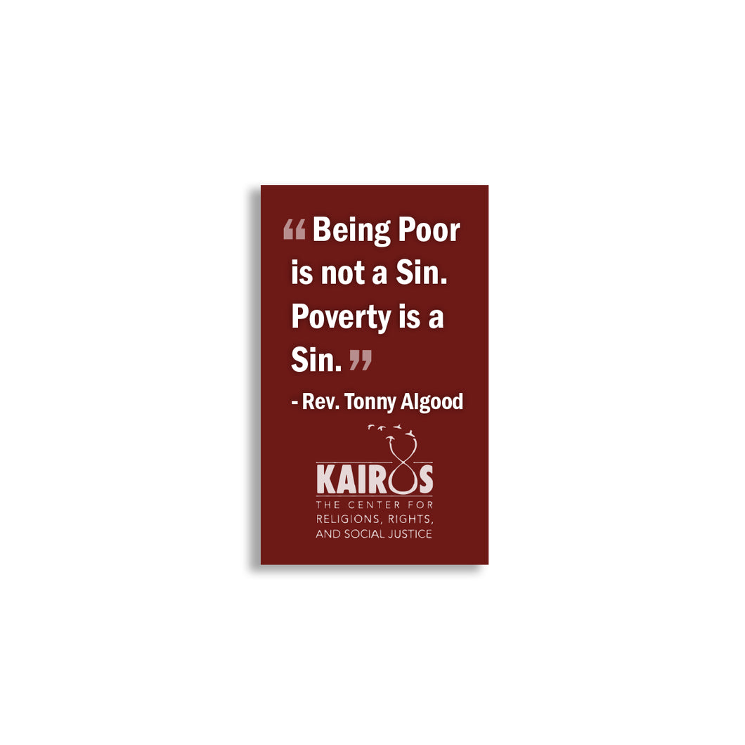 Stickers: Being Poor Is Not a Sin - Rev. Algood